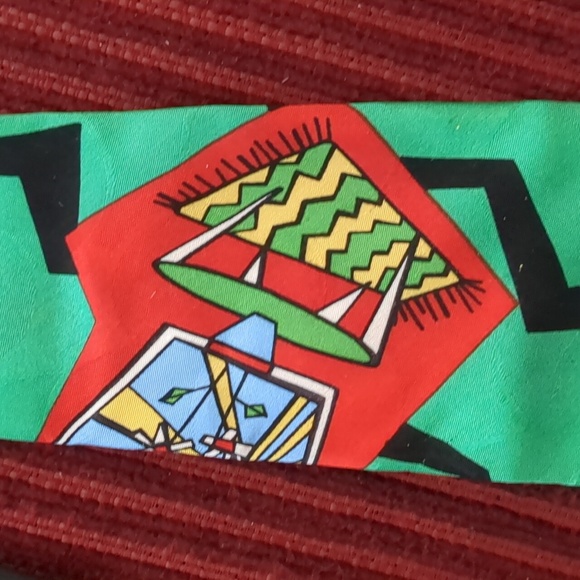 Memphis Milano G. Della Vittoria Silk Tie - Picture 6 of 7